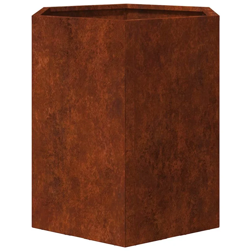 Jardinera De Acero Corten Oxidado 40x40x45 Cm