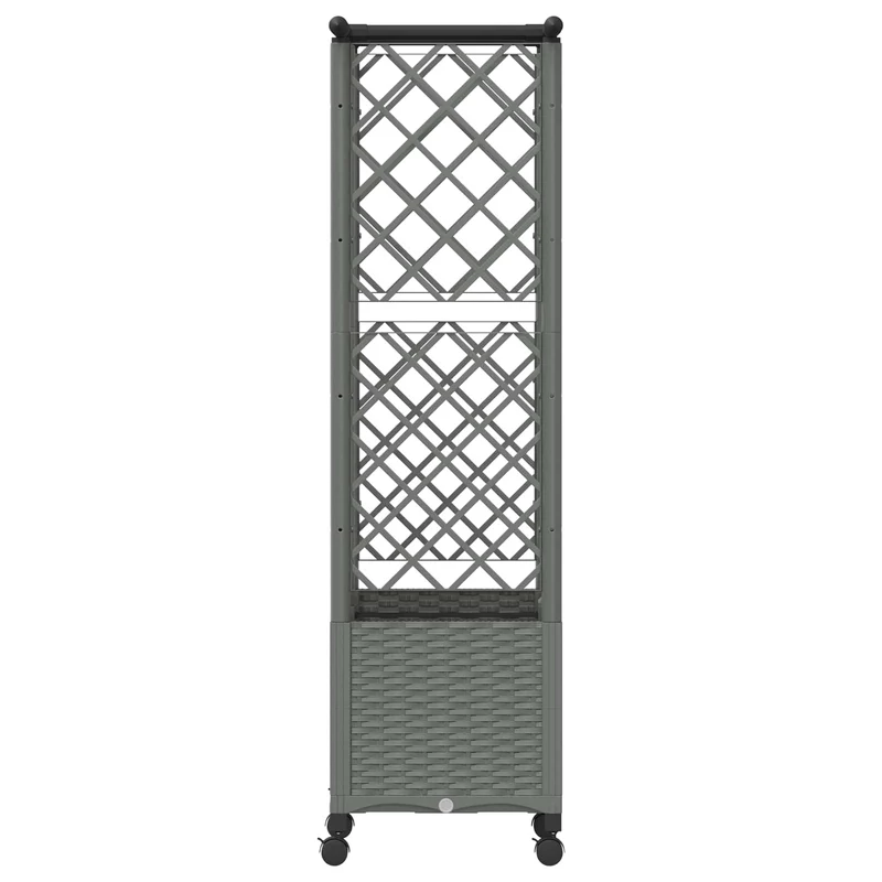 Cama Elevada Con Trellis Y Techo Gris Claro 124 X 40 X 142 Cm