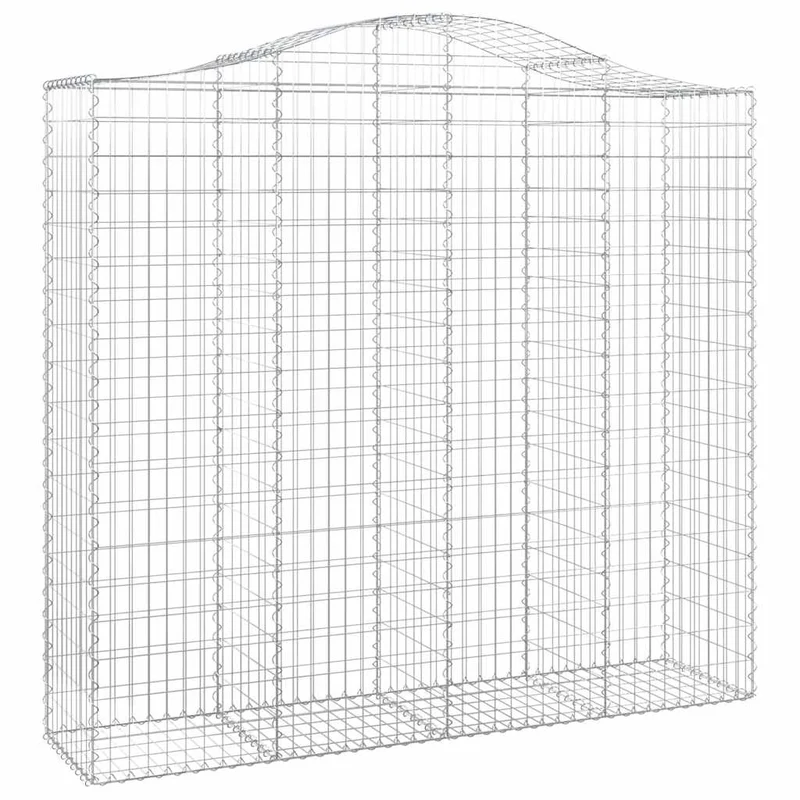Cestas De Gaviones 2 Uds Forma De Arco Hierro 200x50x180/200 Cm