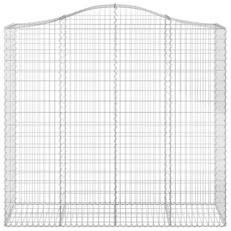 Cestas De Gaviones 2 Uds Forma De Arco Hierro 200x50x180/200 Cm