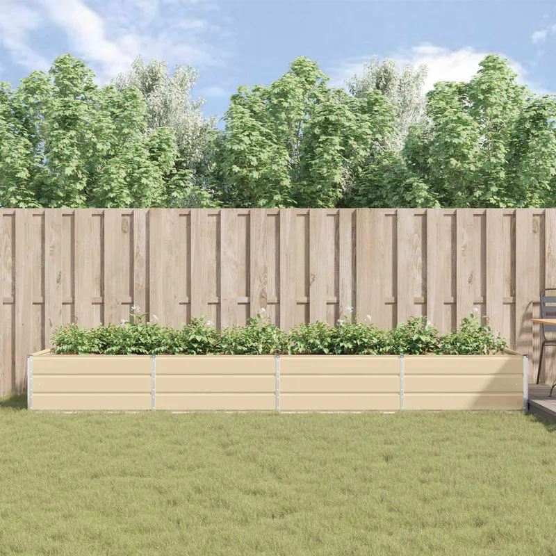 Jardinera Marfil 385 X 100 X 45 Cm Acero Galvanizado