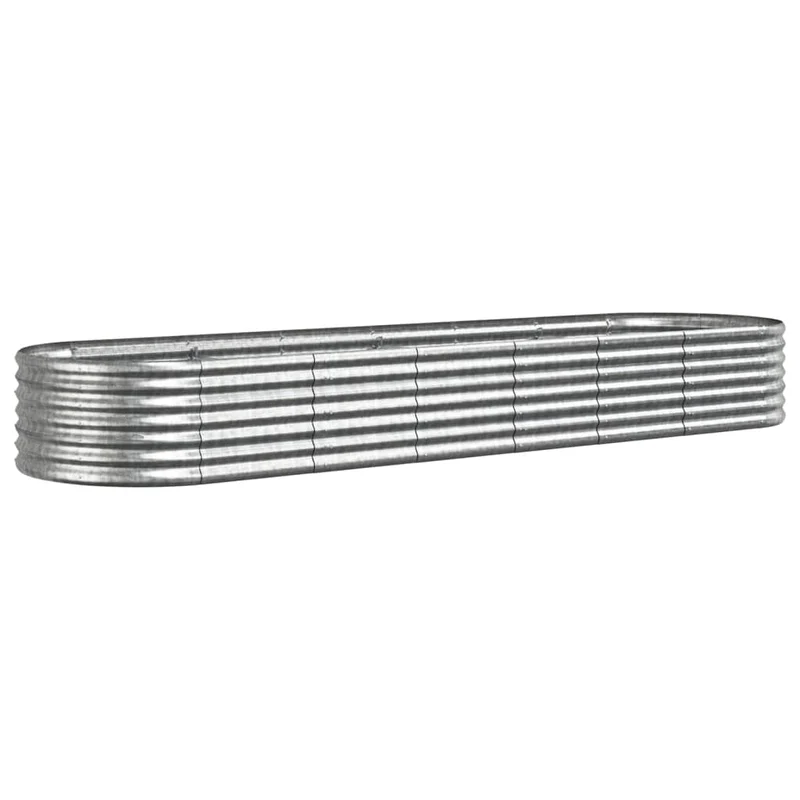 Jardinera Arriate Acero Galvanizado Plata 296x80x36 Cm