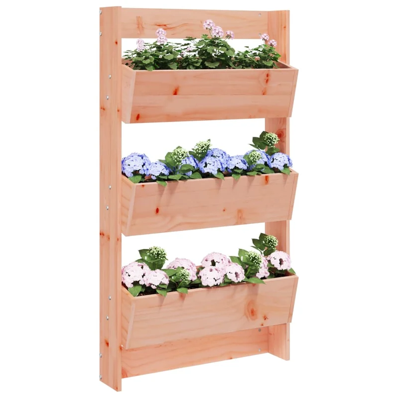 Jardinera Pared 3 Niveles Madera Maciza Douglas 60x18,5x110 Cm