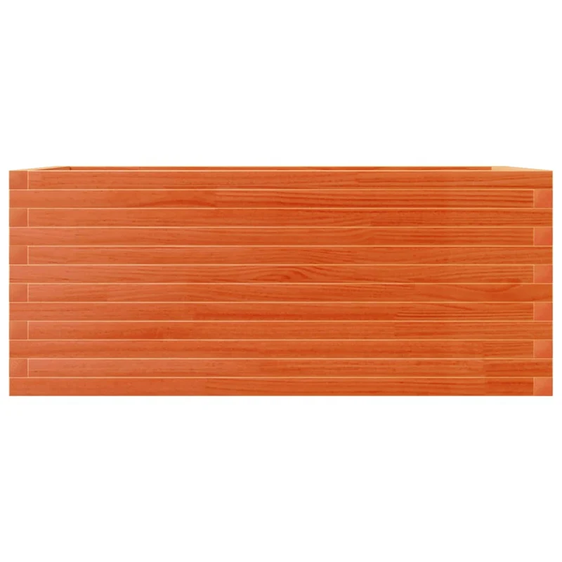Jardinera De Madera Maciza De Pino Marrón Cera 110x60x46 Cm