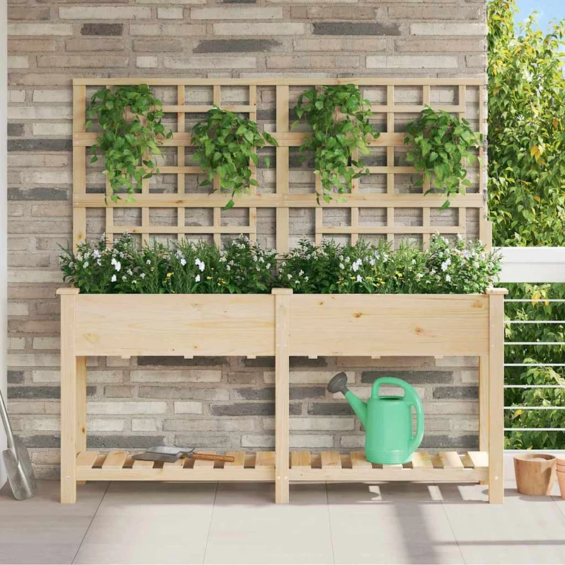 Macetero De Jardín Beige 161 X 46 X 152,5 Cm