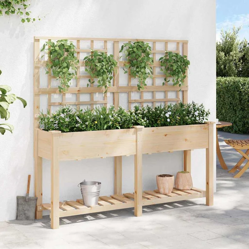 Macetero De Jardín Beige 161 X 46 X 152,5 Cm