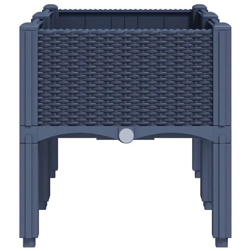 Jardinera Con Patas Pp Azul Gris 80x40x42 Cm