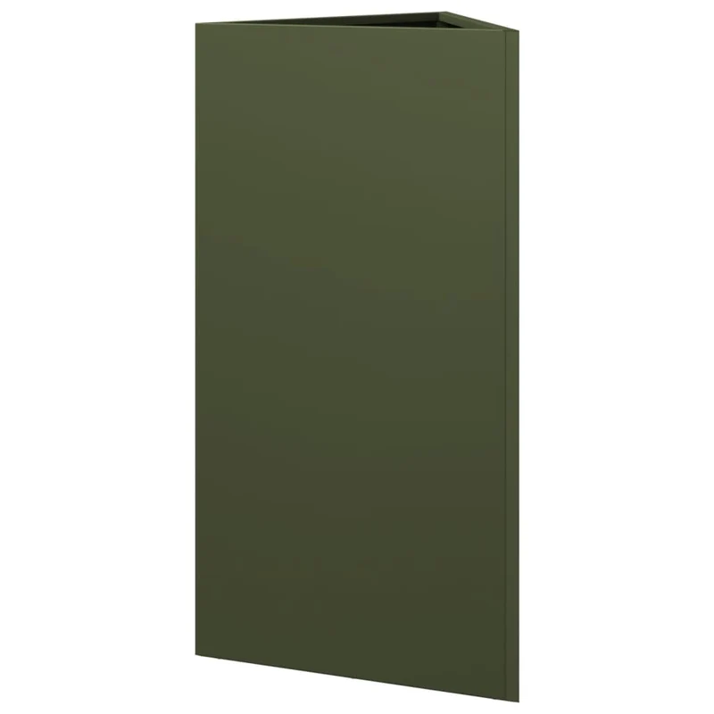 Jardinera Triangular Acero Verde Oliva 40x34,5x75 Cm