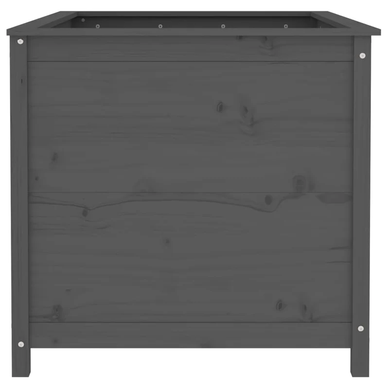 Arriate Elevado De Jardín Madera De Pino Gris 119,5x82,5x78 Cm