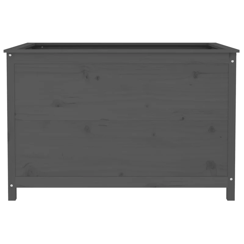 Arriate Elevado De Jardín Madera De Pino Gris 119,5x82,5x78 Cm