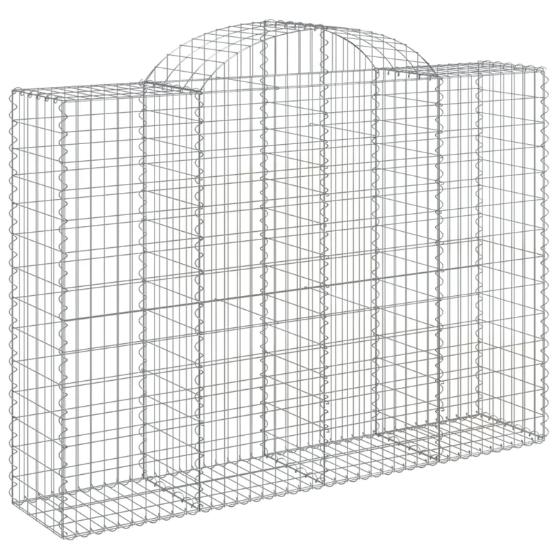 Cestas Gaviones 25 Uds Forma De Arco Hierro 200x50x140/160 Cm