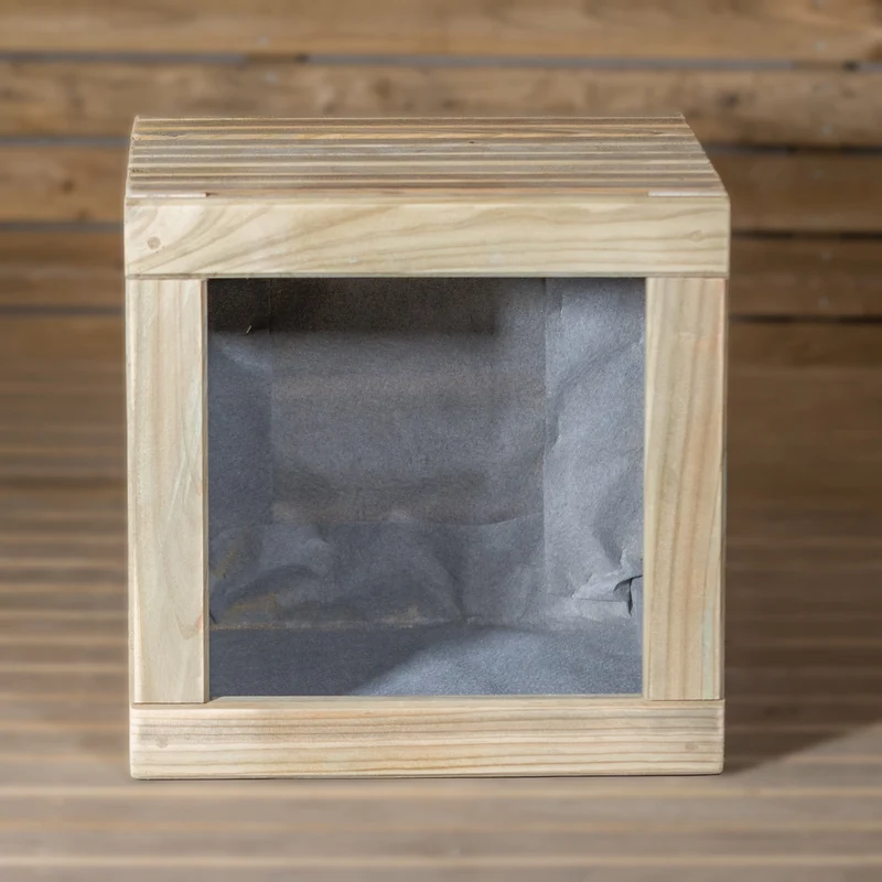 Jardinera Luxe De Madera Tratada Vidahuerto 60x60x60 Cm.