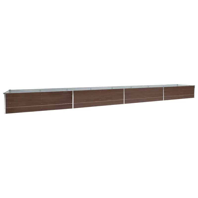 Jardinera De Acero Galvanizado Marrón 600x80x45 Cm