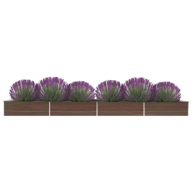 Jardinera De Acero Galvanizado Marrón 600x80x45 Cm