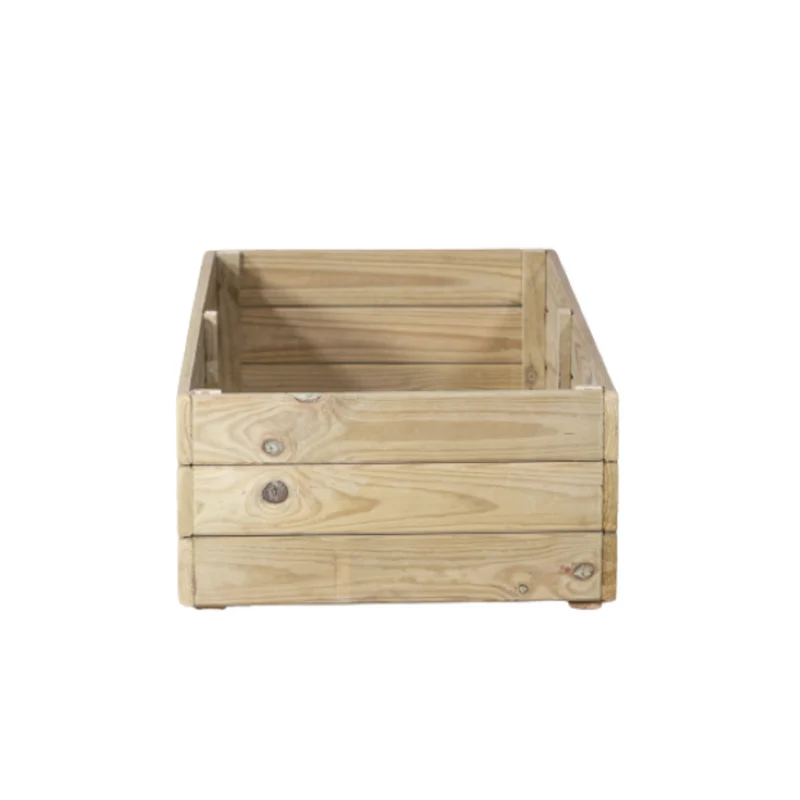 Jardinera De Madera Eko De Pino Tratada Vidahuerto 60x60x30 Cm.