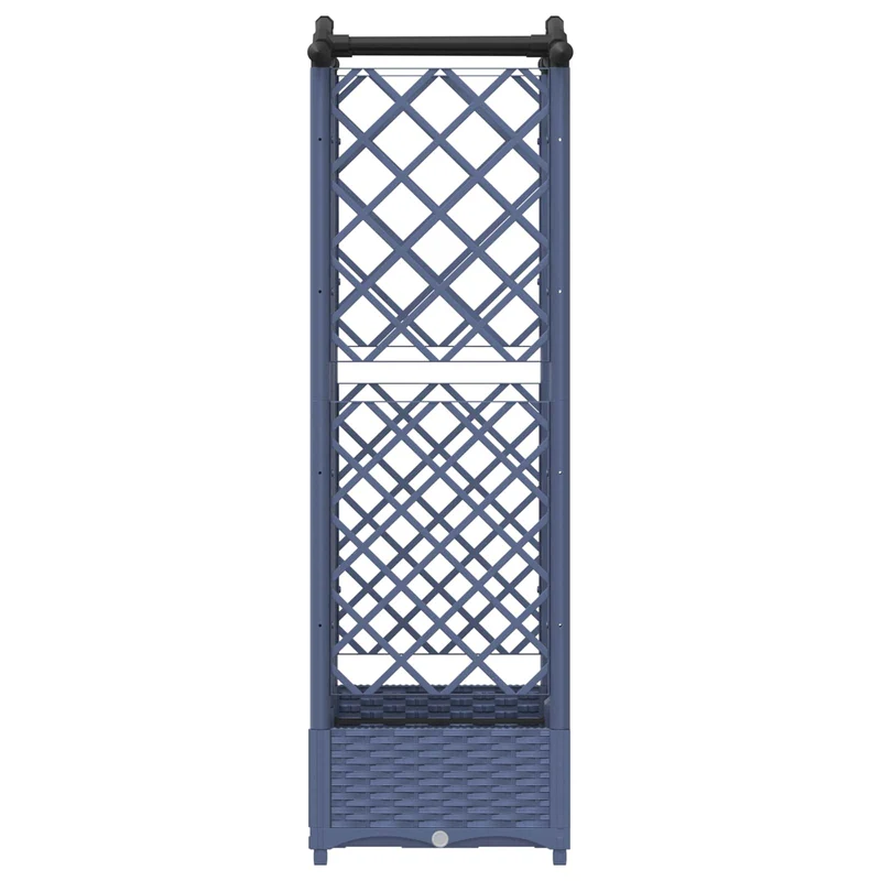 Cama Elevada Con Trellis Y Techo Gris 124 X 40 X 123 Cm Pp