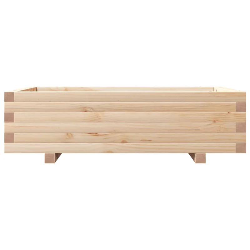 Jardinera De Madera Maciza De Pino 90x60x26,5 Cm