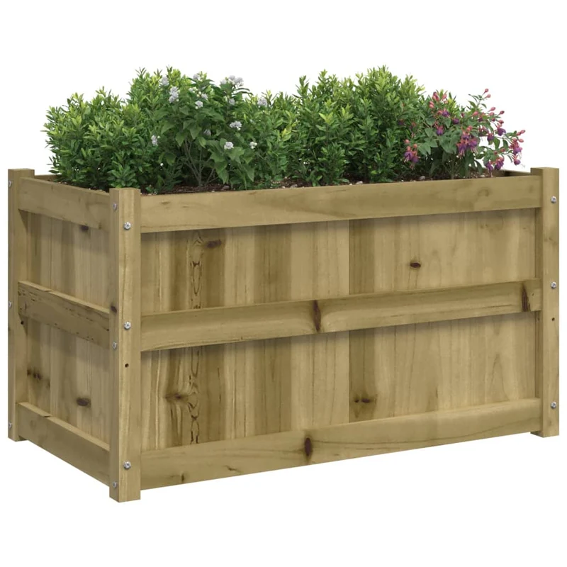 Jardineras De Exterior 2 Unidades Madera Impregnada De Pino