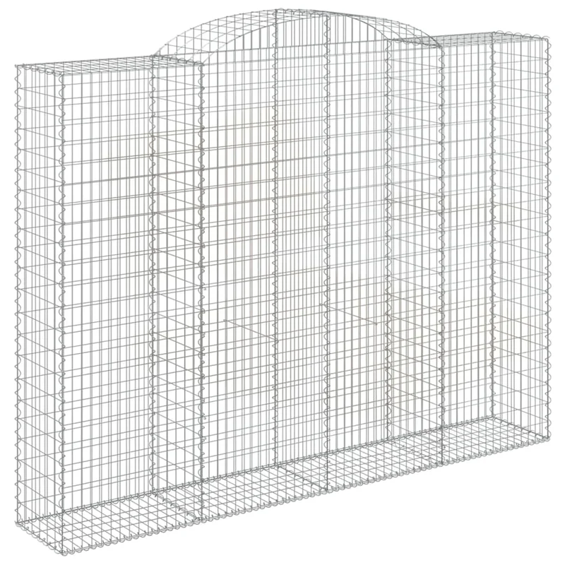 Cestas De Gaviones 2 Uds Forma De Arco Hierro 300x50x220/240 Cm