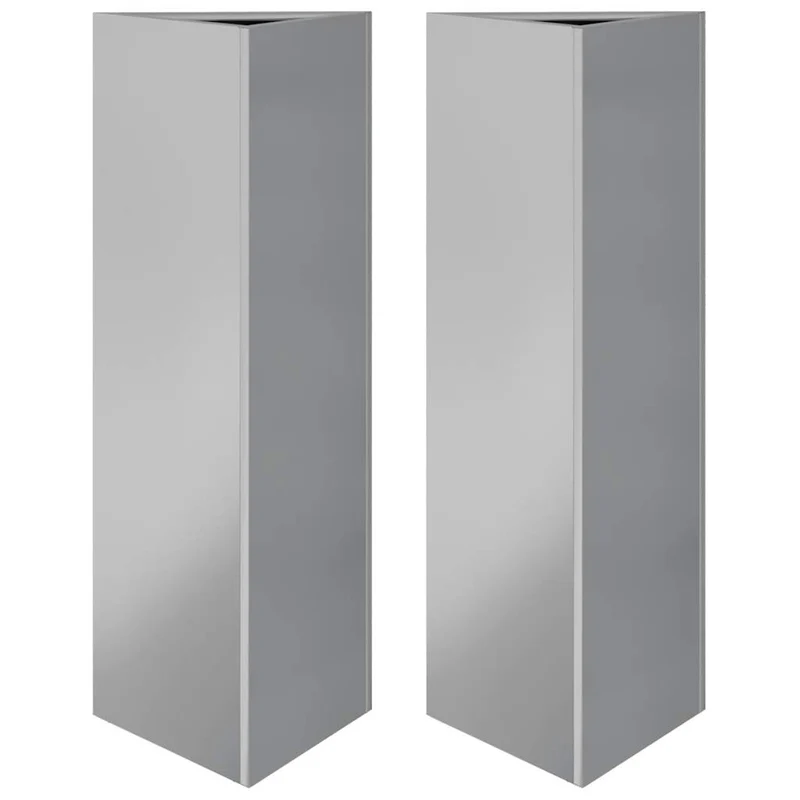 Jardineras Triangulares 2 Uds Acero Galvanizado 30x26x75 Cm