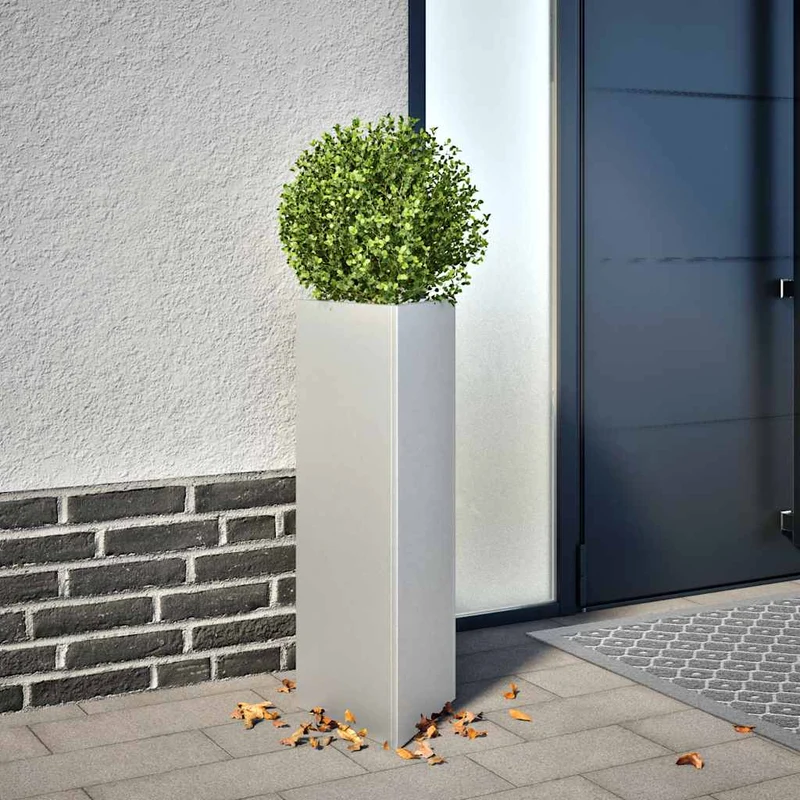 Jardineras Triangulares 2 Uds Acero Galvanizado 30x26x75 Cm
