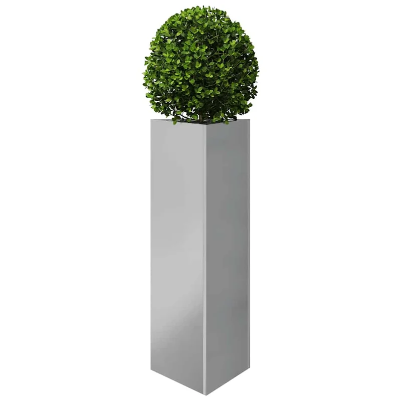 Jardineras Triangulares 2 Uds Acero Galvanizado 30x26x75 Cm