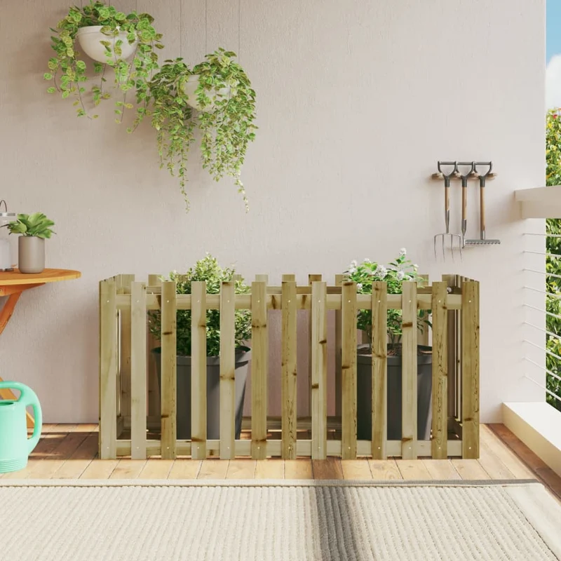 Arriate Elevado Jardín Valla Madera Impregnada Pino 150x50x70cm