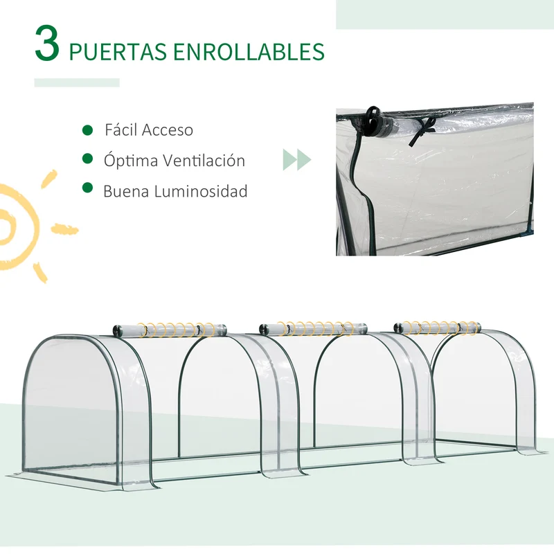 Outsunny Invernadero Caseta Para Jardín Terraza Cultivo De Planta Semilla