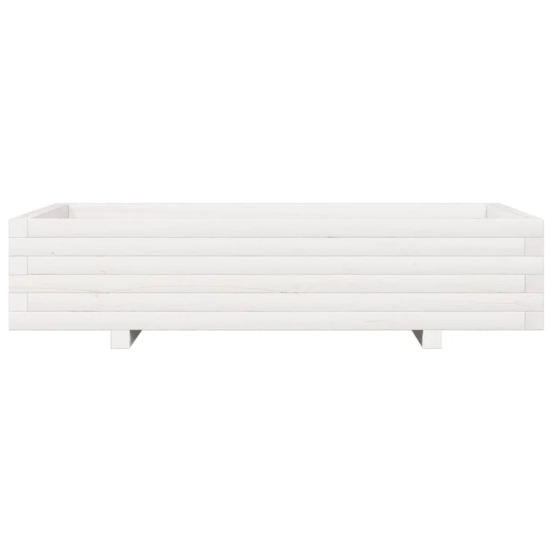 Jardinera De Madera Maciza De Pino Blanco 110x60x26,5 Cm