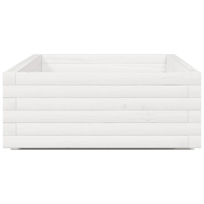 Jardinera De Madera Maciza De Pino Blanco 110x60x26,5 Cm