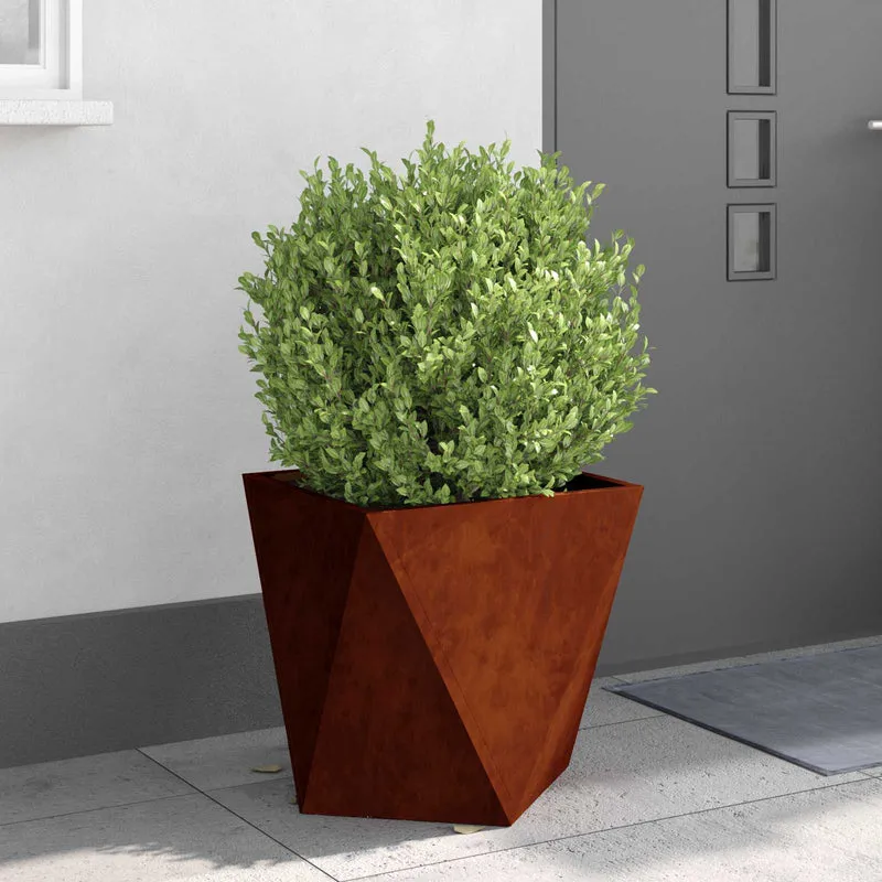 Jardinera 2 Uds. Oxidado 50 X 50 X 50 Cm Acero Autopatinable