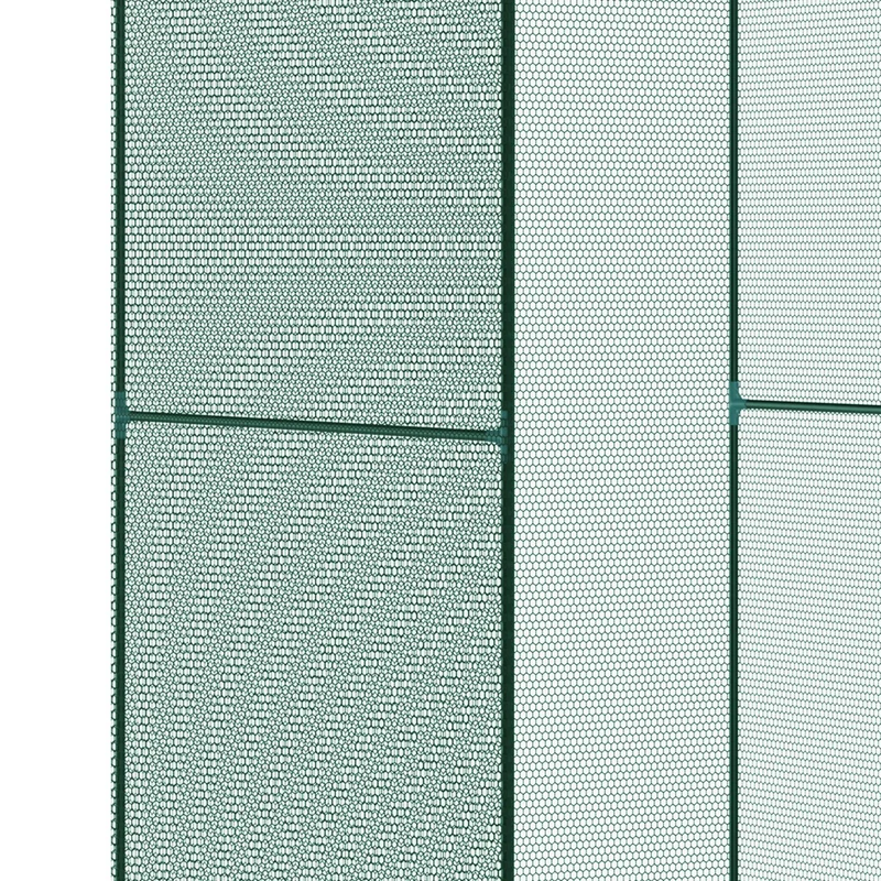 Outsunny Jaula De Cultivo Con Puerta Enrollable Y Marco De Acero 120x120x180 Cm