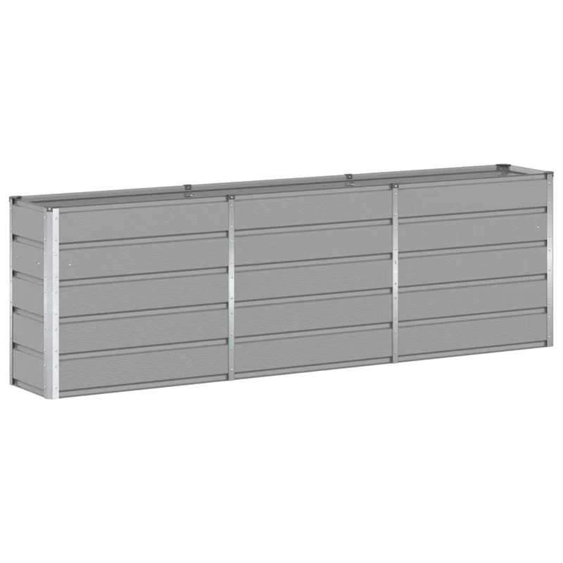 Jardinera Gris Claro 240 X 40 X 75 Cm Acero