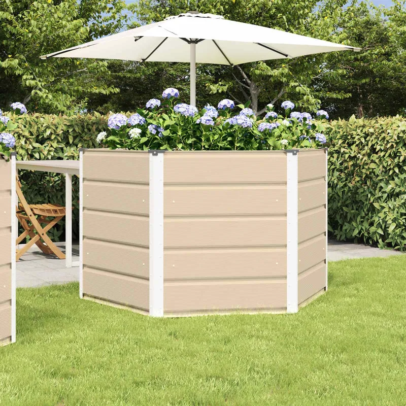 Jardinera Marfil 129 X 129 X75 Cm Acero