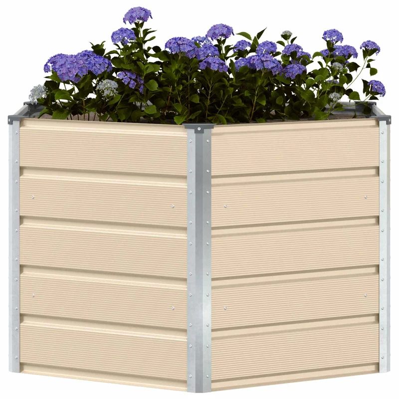 Jardinera Marfil 129 X 129 X75 Cm Acero