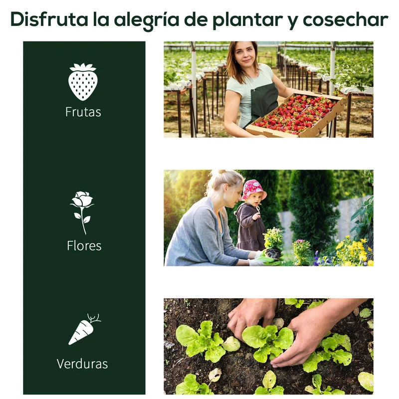 Outsunny Invernadero Caseta 200x100x80 Cm Para Jardín Terraza Cultivo De Plantas
