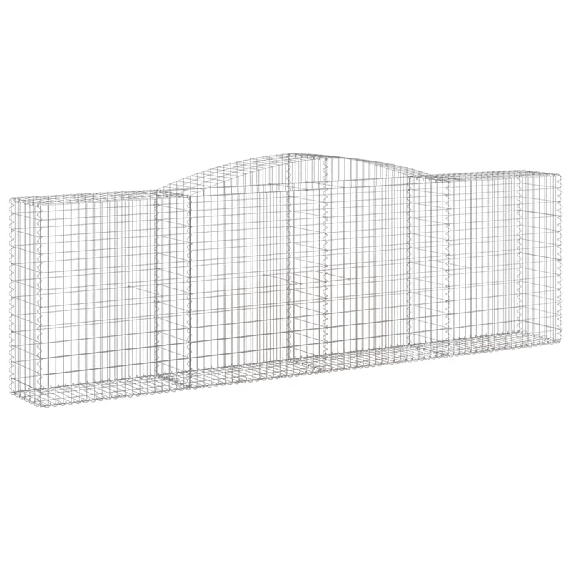 Cestas De Gaviones 6 Uds Forma De Arco Hierro 400x50x120/140 Cm