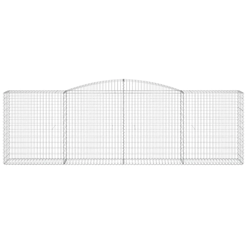 Cestas De Gaviones 6 Uds Forma De Arco Hierro 400x50x120/140 Cm