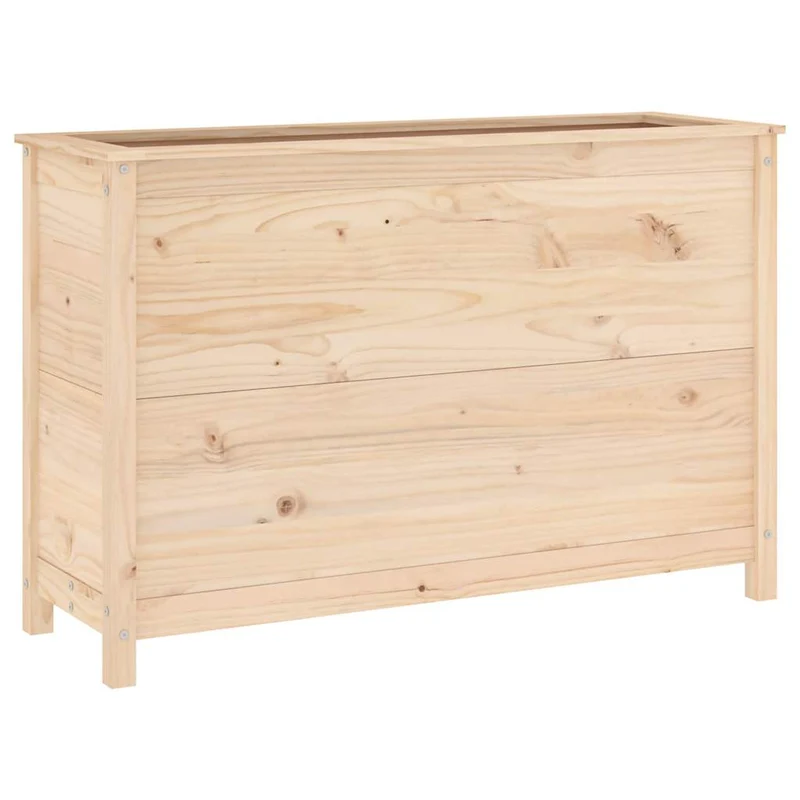 Arriate Elevado De Jardín Madera Maciza De Pino 119,5x40x78 Cm