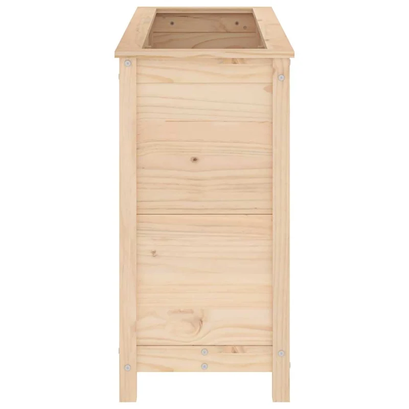 Arriate Elevado De Jardín Madera Maciza De Pino 119,5x40x78 Cm