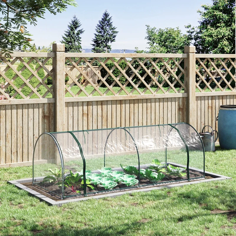 Outsunny Invernadero Caseta 250x100x80 Cm Para Jardín Terraza Cultivo De Plantas
