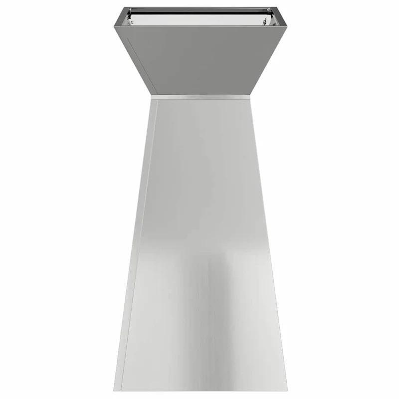 Maceta Pilar Plateado 35 X 35 X 73 Cm Acero Galvanizado