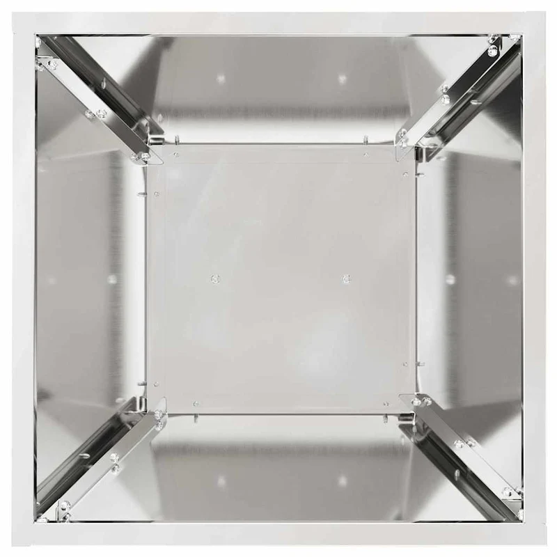 Maceta Pilar Plateado 35 X 35 X 73 Cm Acero Galvanizado