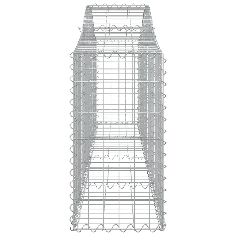 Cestas De Gaviones 11 Uds Forma De Arco Hierro 200x30x60/80 Cm