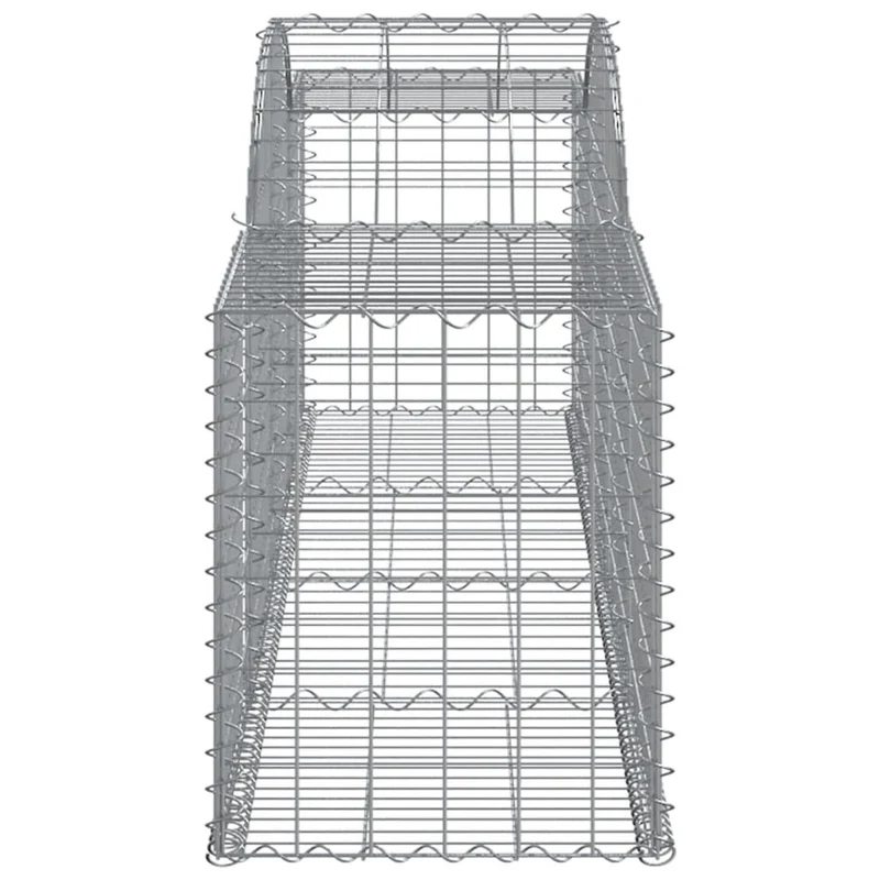 Cestas De Gaviones 12 Uds Forma De Arco Hierro 300x50x60/80 Cm