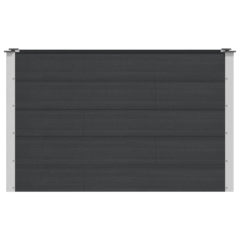 Arriate Elevado Negro 150 X 50 X 91 Cm Wpc Y Aluminio