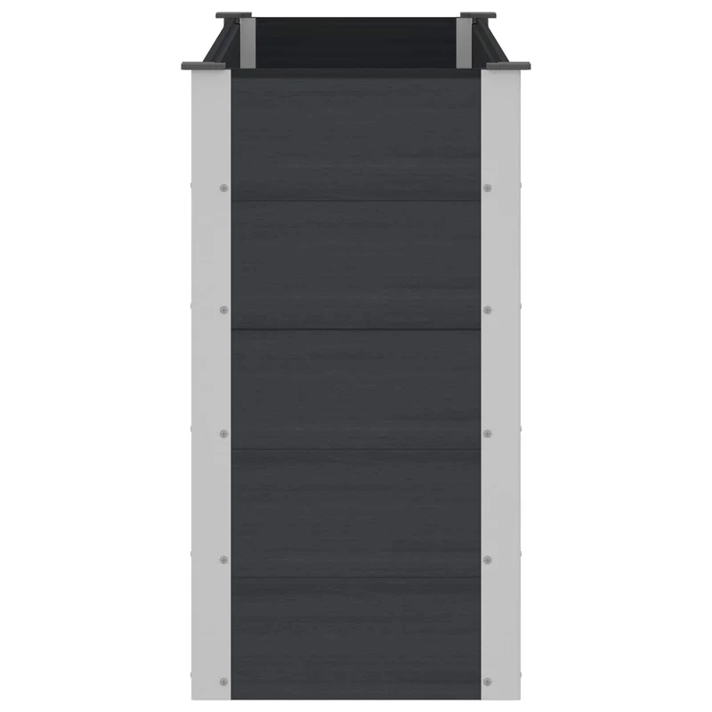 Arriate Elevado Negro 150 X 50 X 91 Cm Wpc Y Aluminio