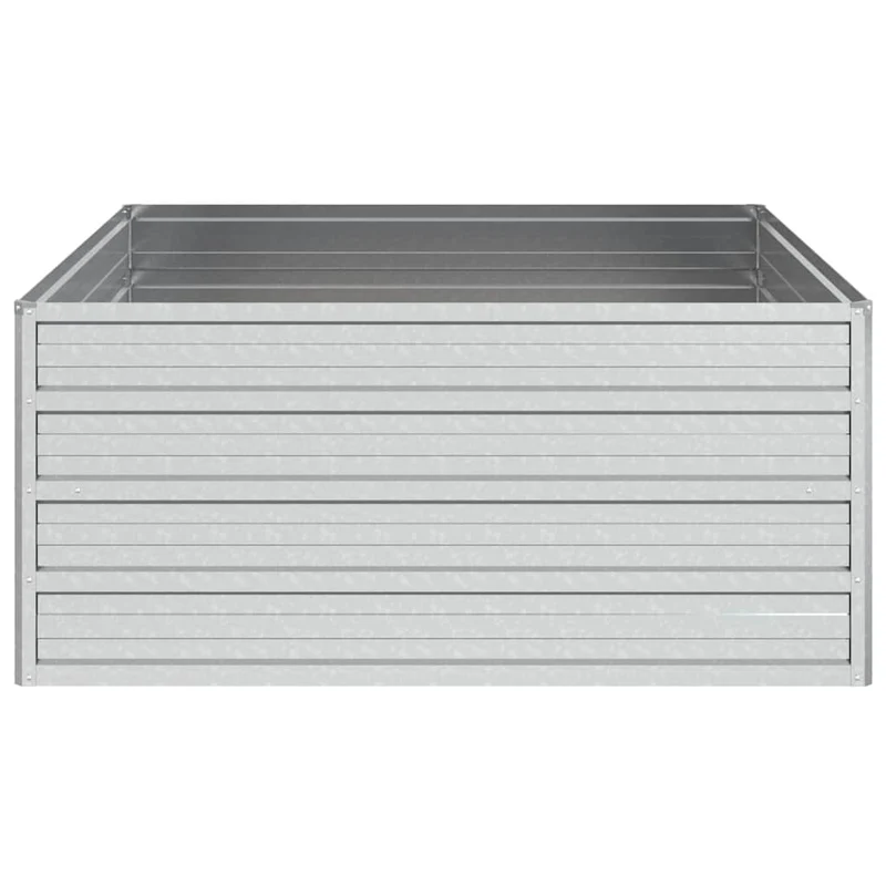 Arriate De Acero Galvanizado Plateado 100x100x45 Cm