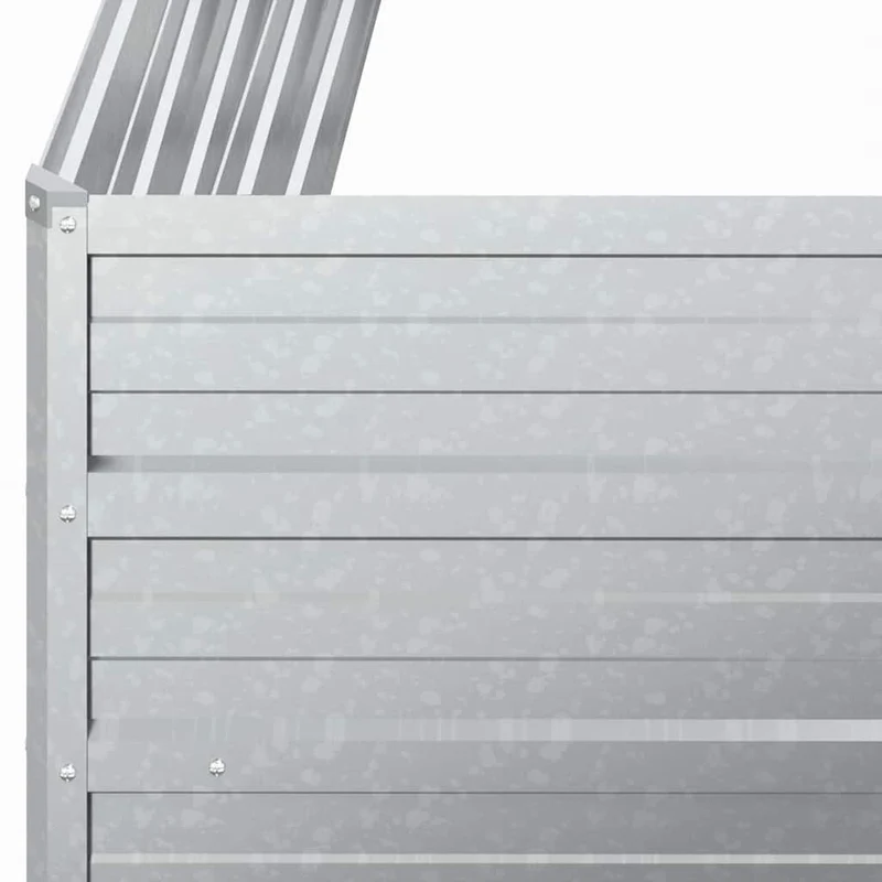 Arriate De Acero Galvanizado Plateado 100x100x45 Cm
