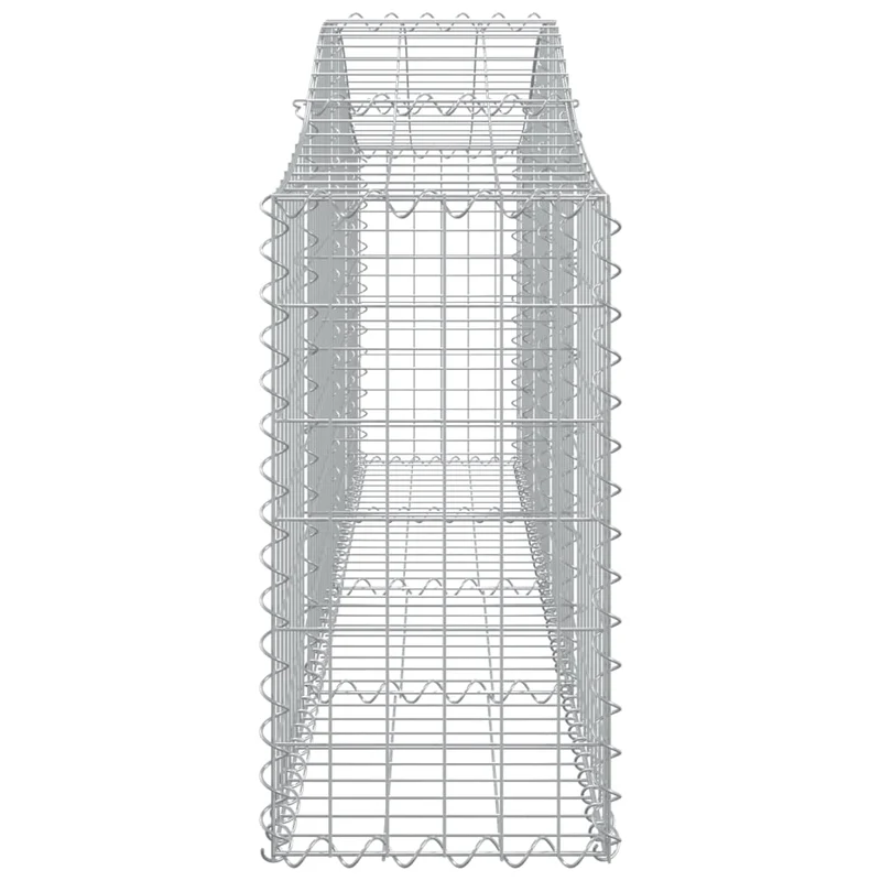 Cestas De Gaviones 4 Uds Forma De Arco Hierro 200x30x60/80 Cm